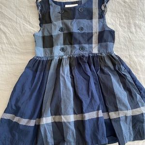 Burberry Black and Blue checked youth girls dress